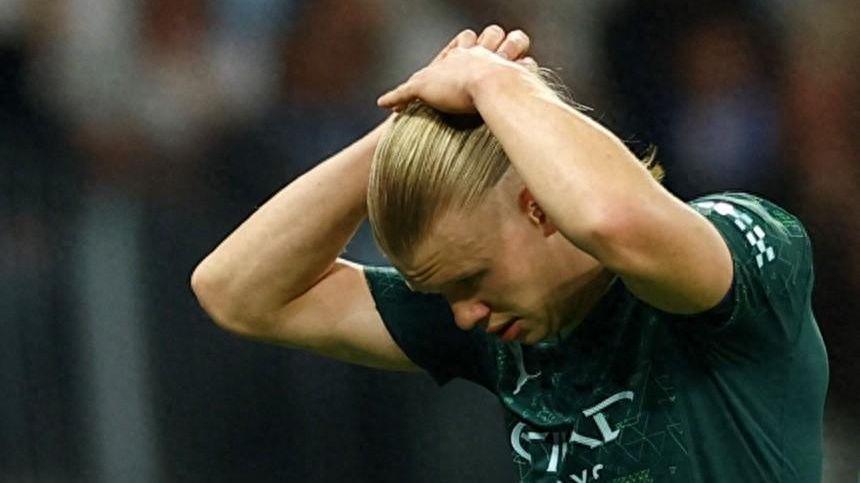 足球直播-哈兰德伯纳乌“隐身”：80分钟零射门，挪威锋霸遭皇马铁壁封锁